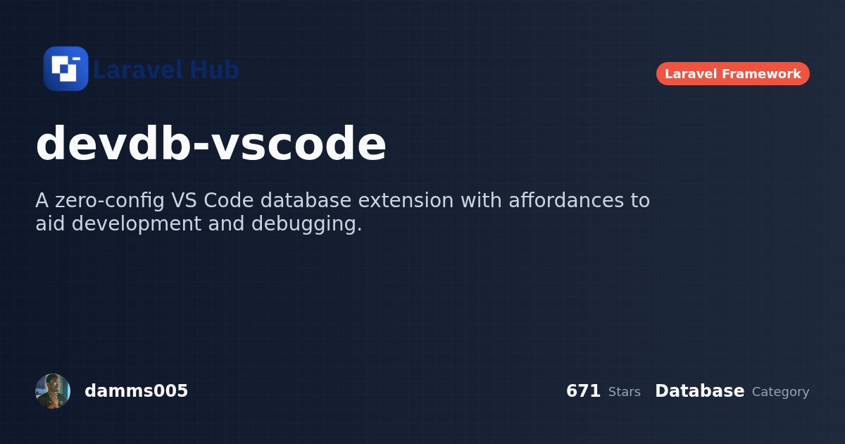 LaravelHub - devdb-vscode