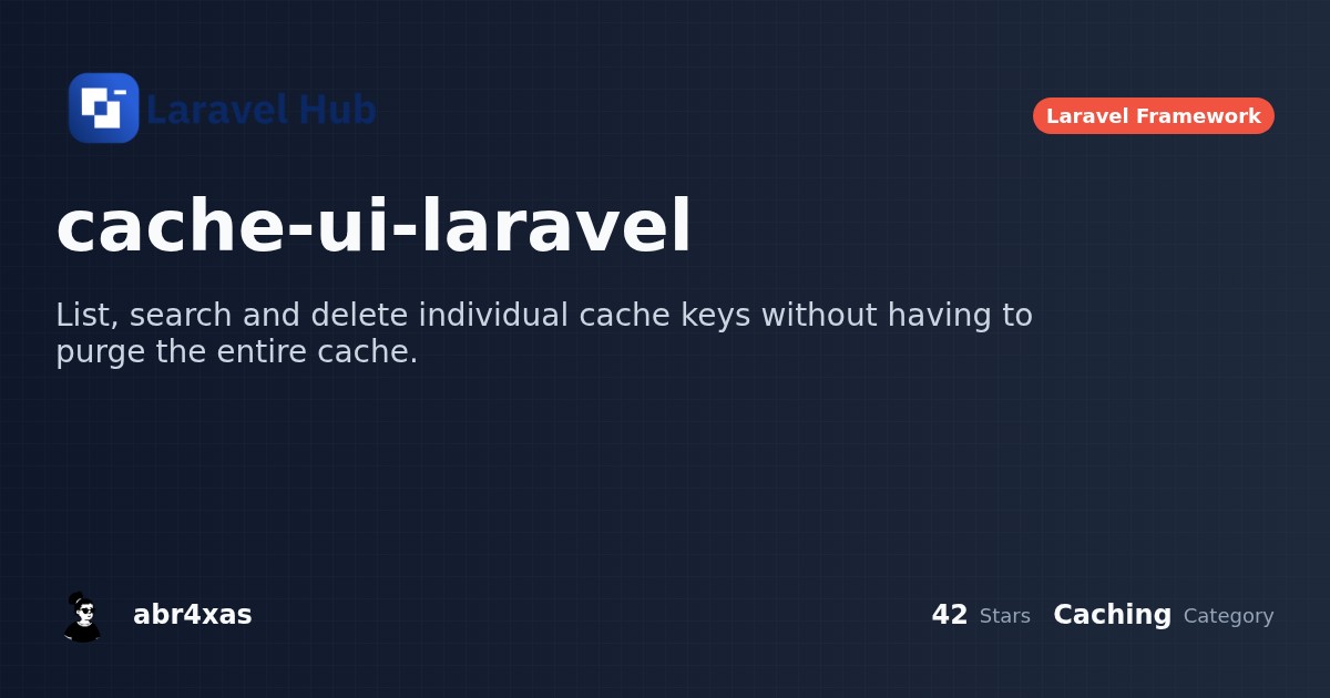 LaravelHub - cache-ui-laravel